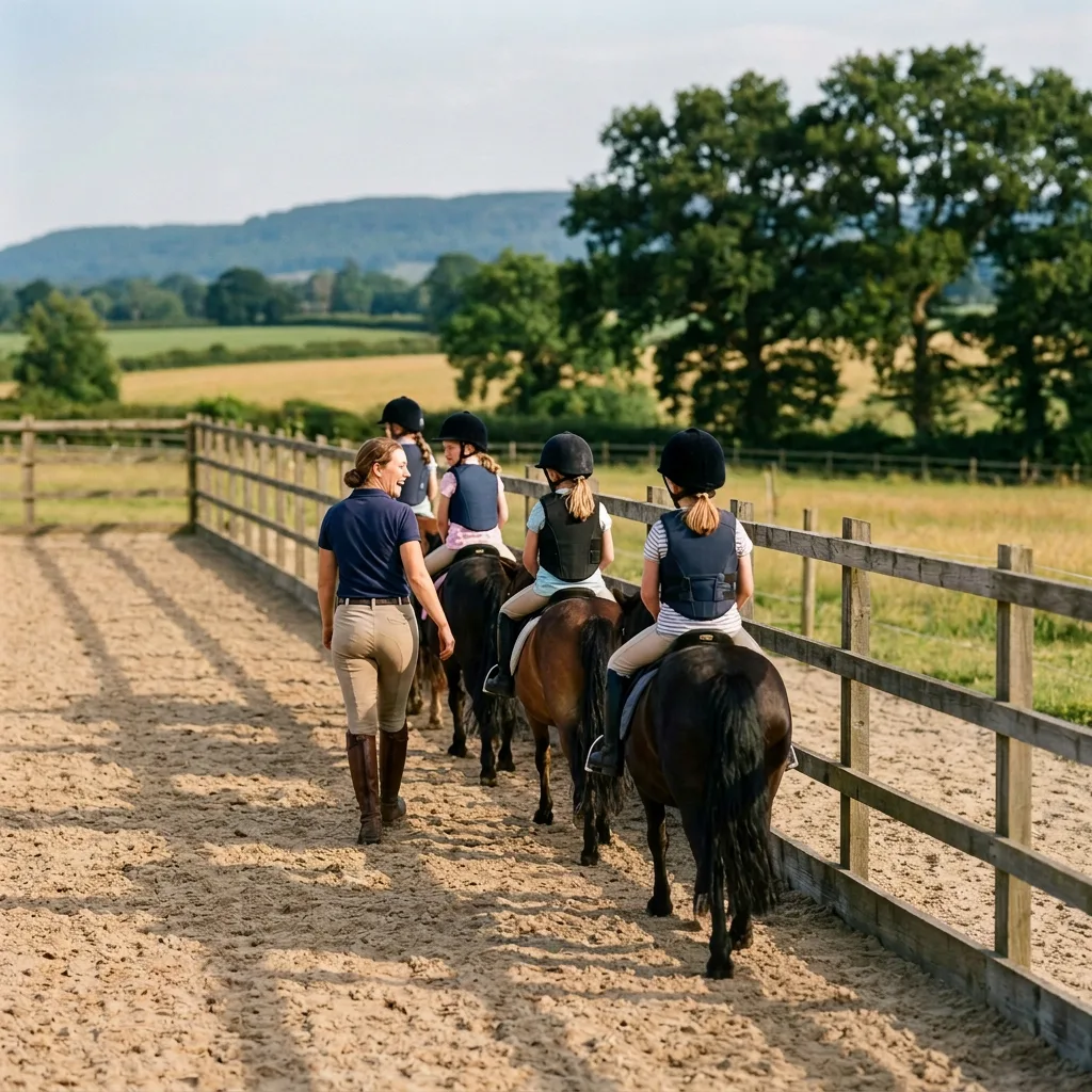 Cours de poney à Bully, Rhône